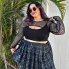Fishnet Top - Alanis - Black sold by Snag Tights