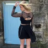 Fishnet Top - Alanis - Black sold by Snag Tights