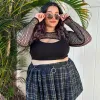 Fishnet Top - Alanis - Black sold by Snag Tights