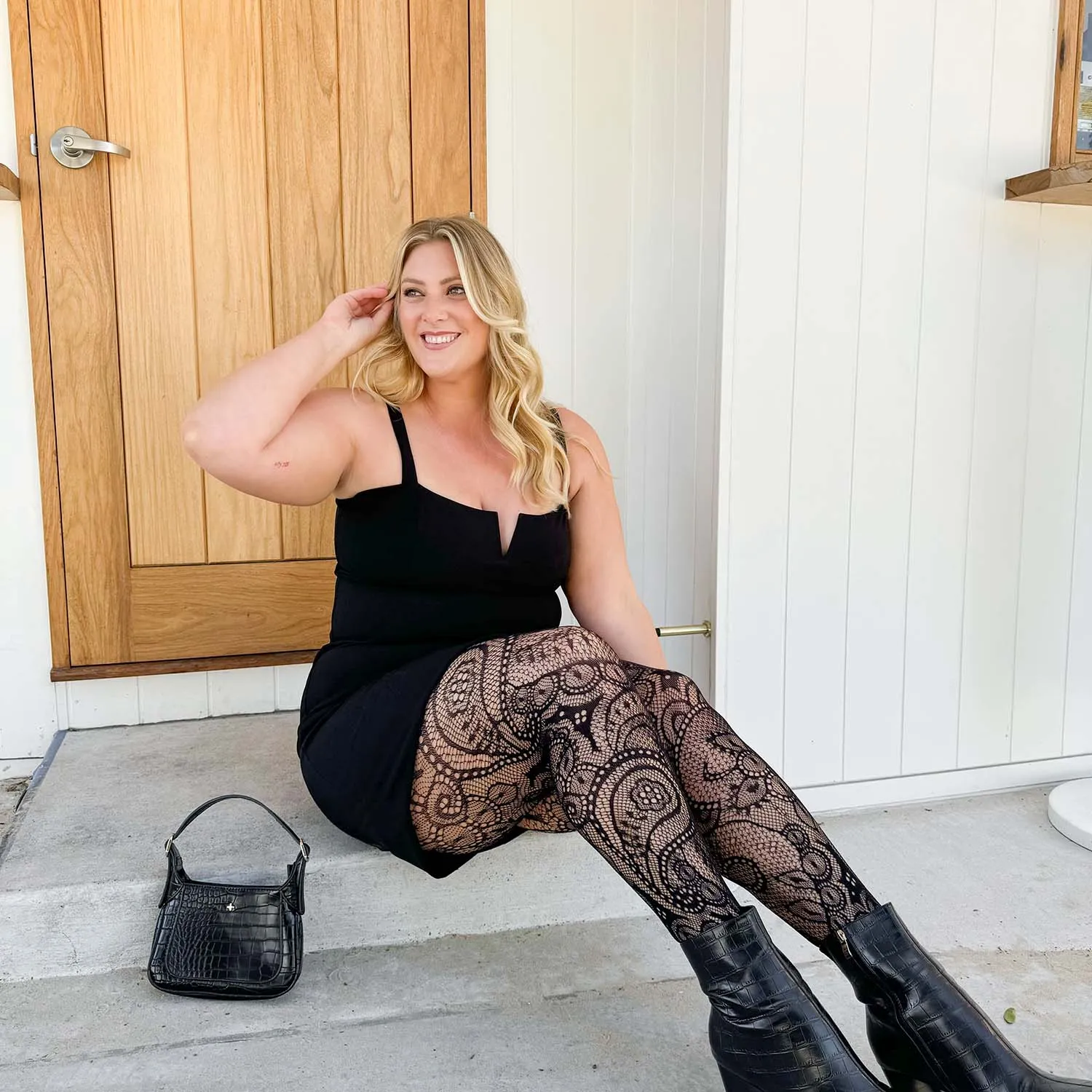 Botanical Fishnets - Black sold by Snag Tights product image thumbnail 2