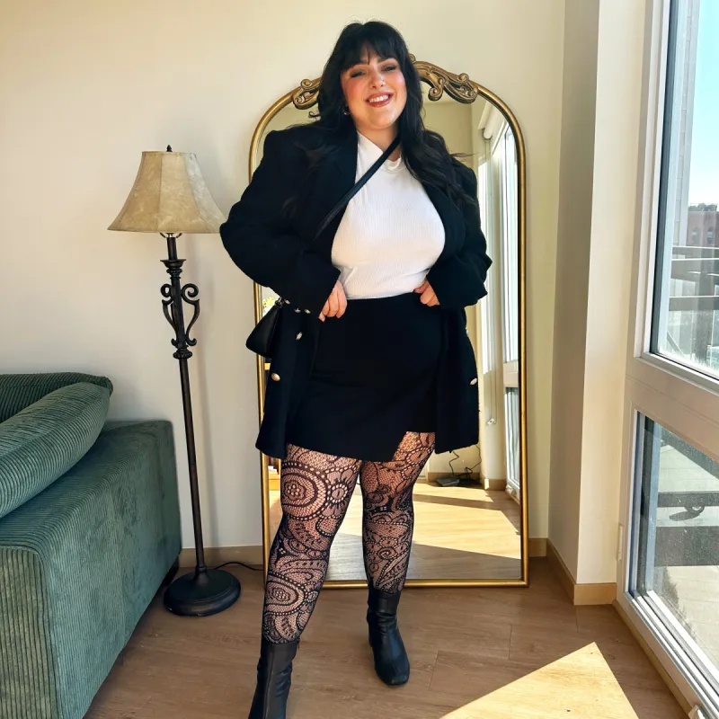Botanical Fishnets - Black sold by Snag Tights