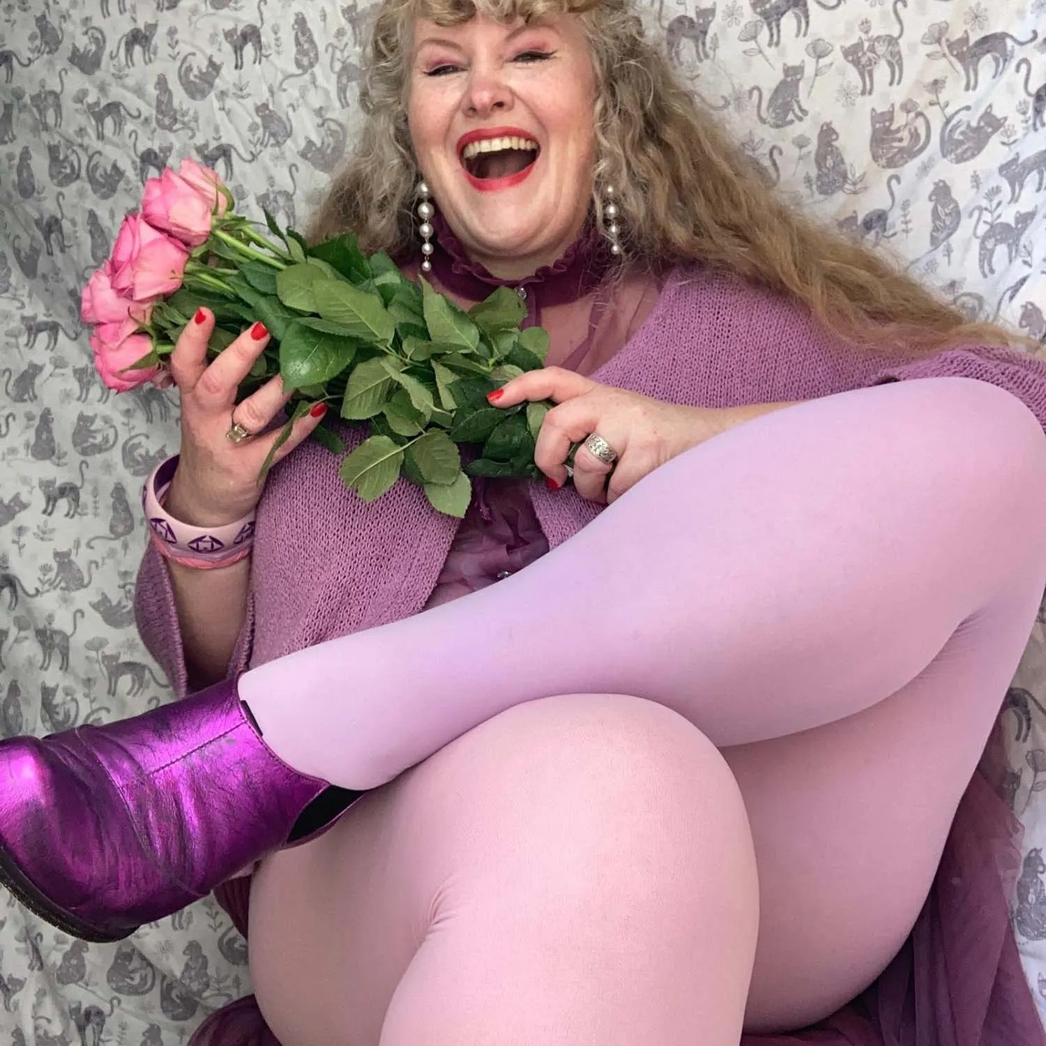 Duo Tights - Wisteria Rose sold by Snag Tights product image thumbnail 2