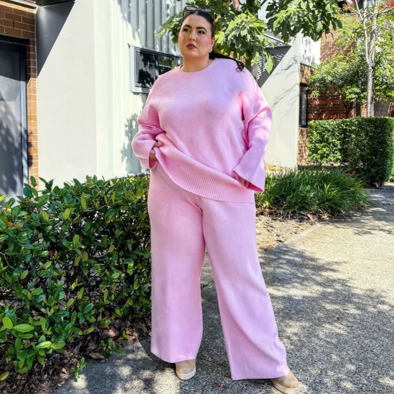 Knit Jumper & Wide Leg Trousers Pétale de Rose Bundle sold by Snag Tights