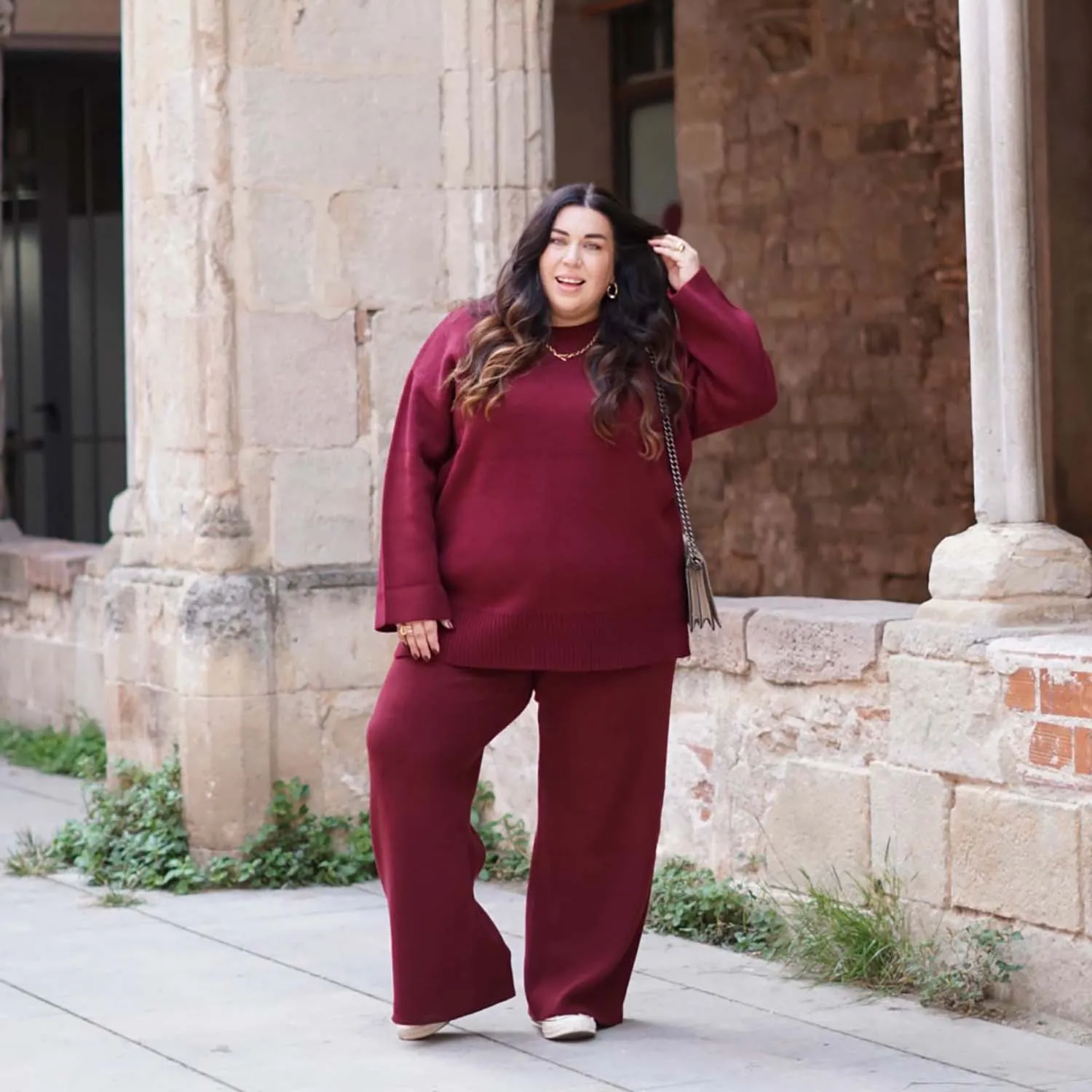 Knit Longline Jumper - Roast sold by Snag Tights product image thumbnail 5