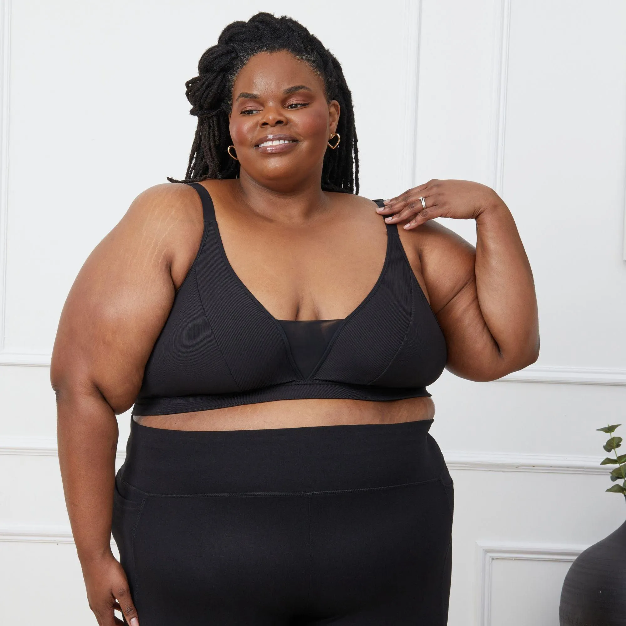 Everyday Ribbed Bra - Black sold by Snag Tights product image thumbnail 3
