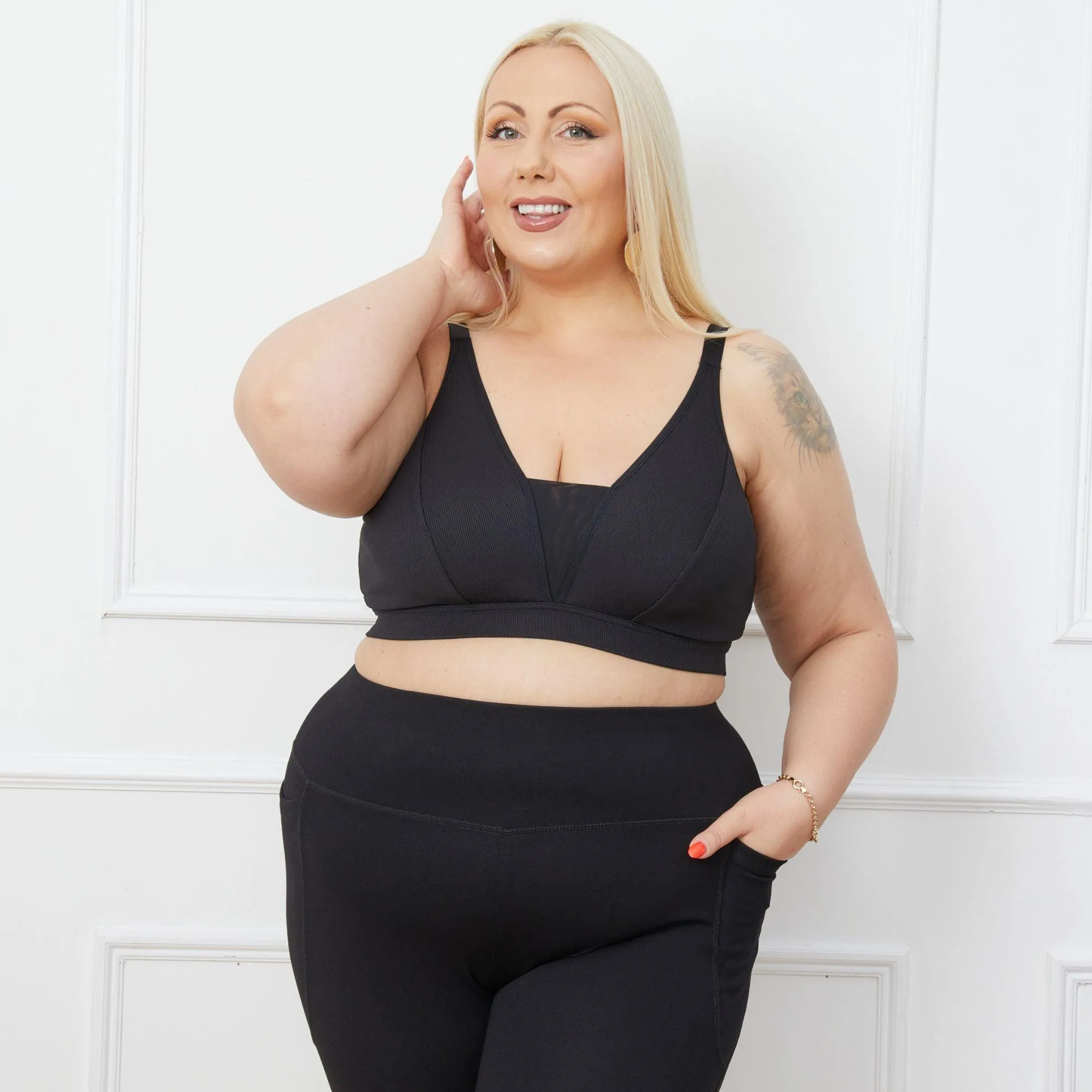 Everyday Ribbed Bra - Black sold by Snag Tights product image thumbnail 4