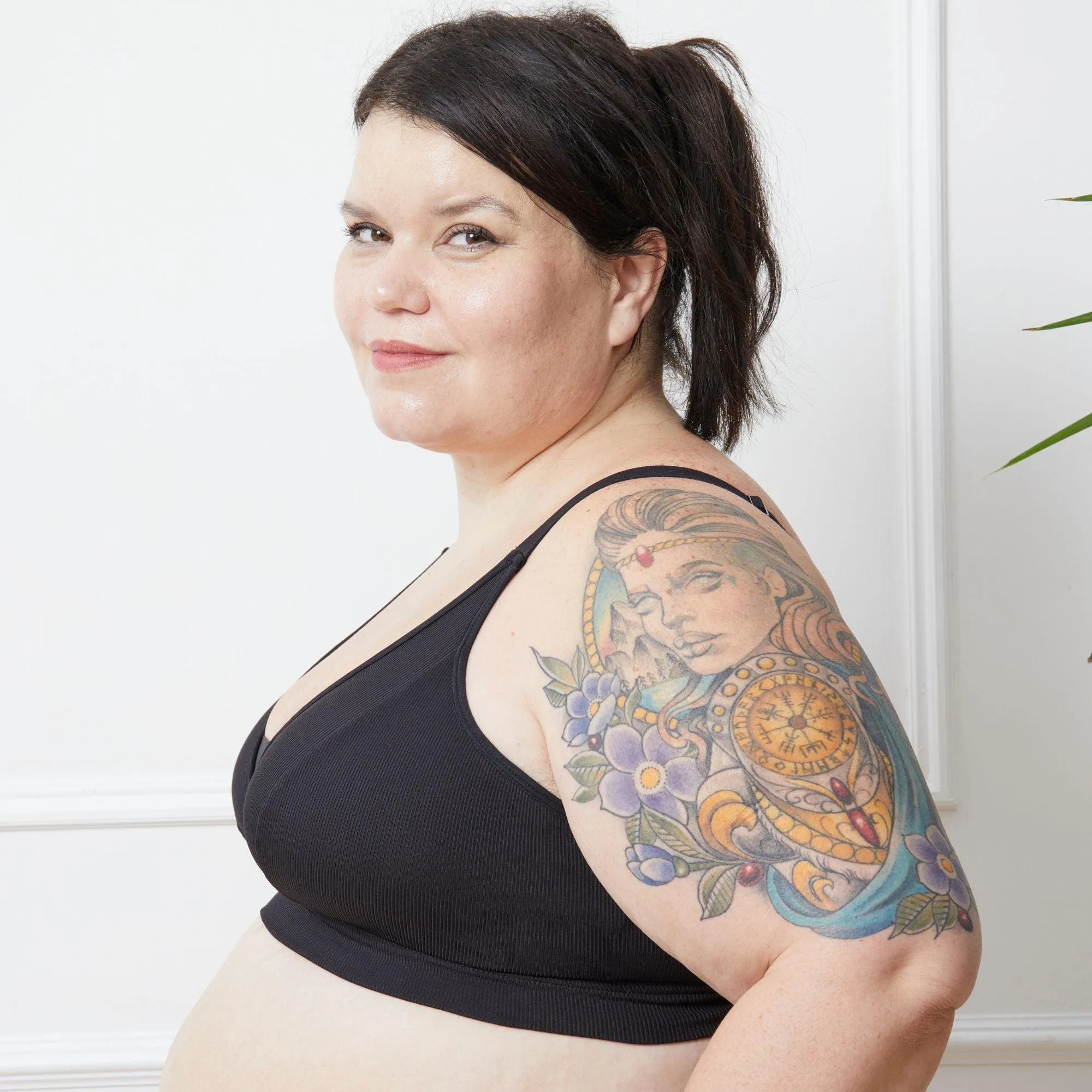 Everyday Ribbed Bra - Black sold by Snag Tights product image thumbnail 2