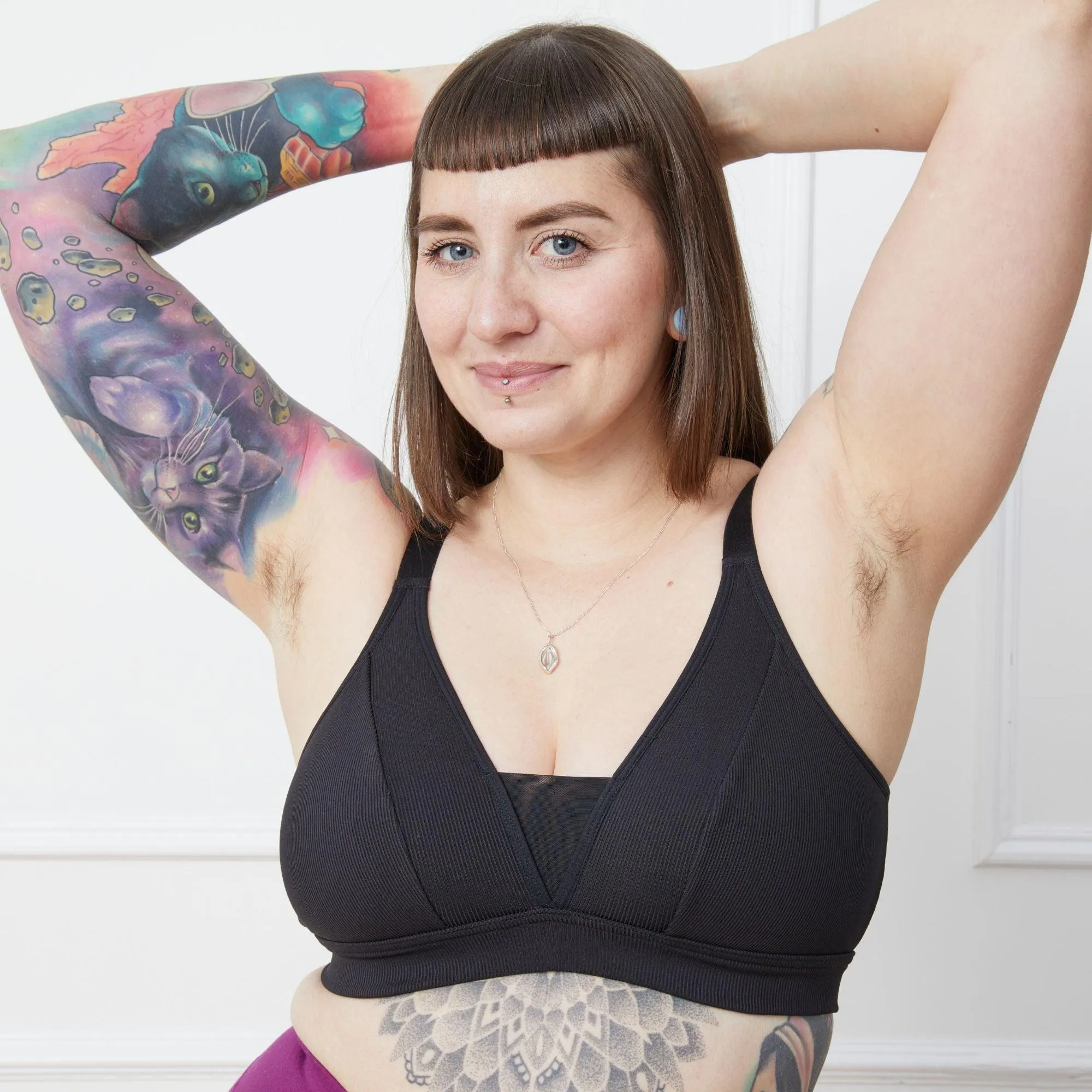 Everyday Ribbed Bra - Black sold by Snag Tights product image thumbnail 5