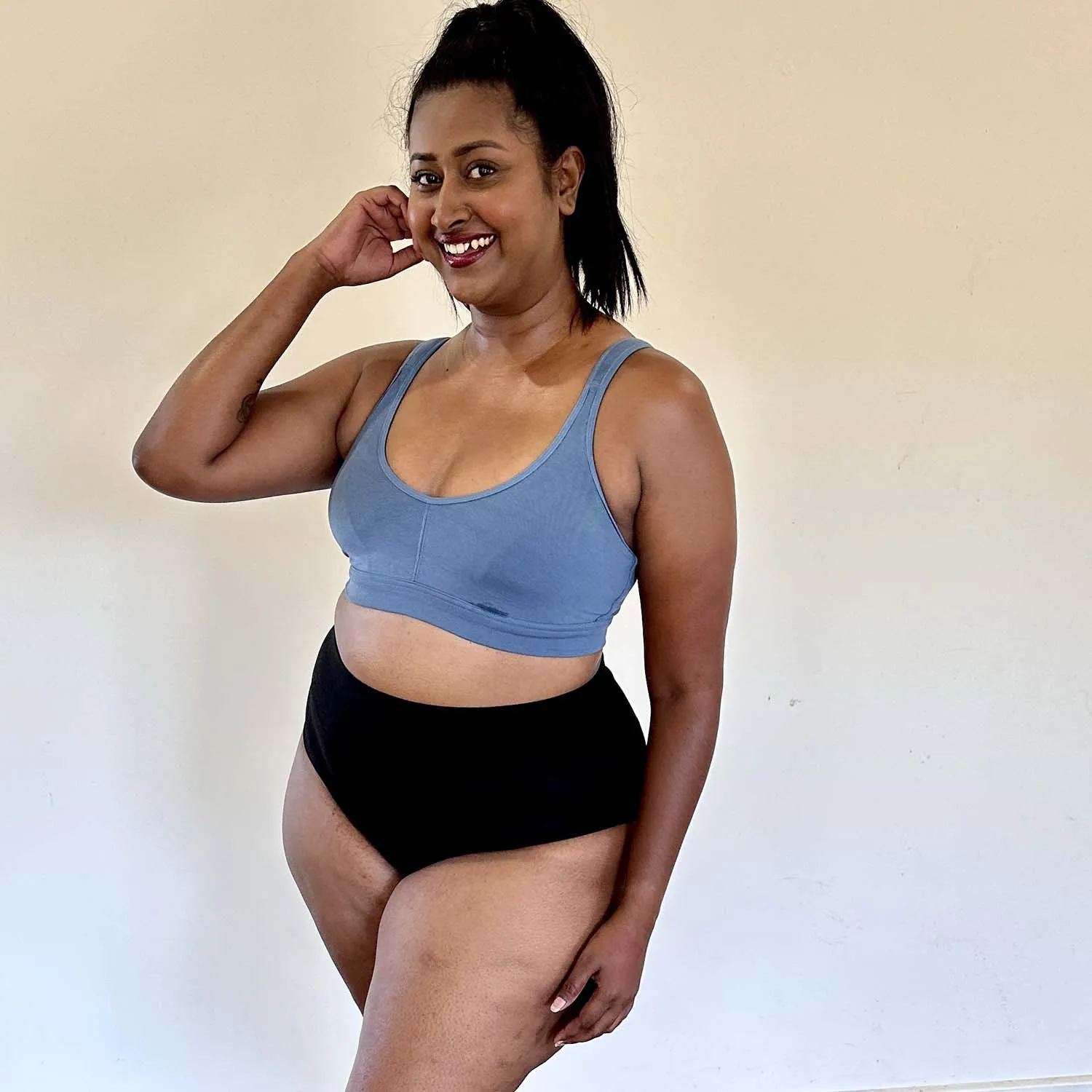 Organic Cotton Bra - Denim sold by Snag Tights product image thumbnail 4