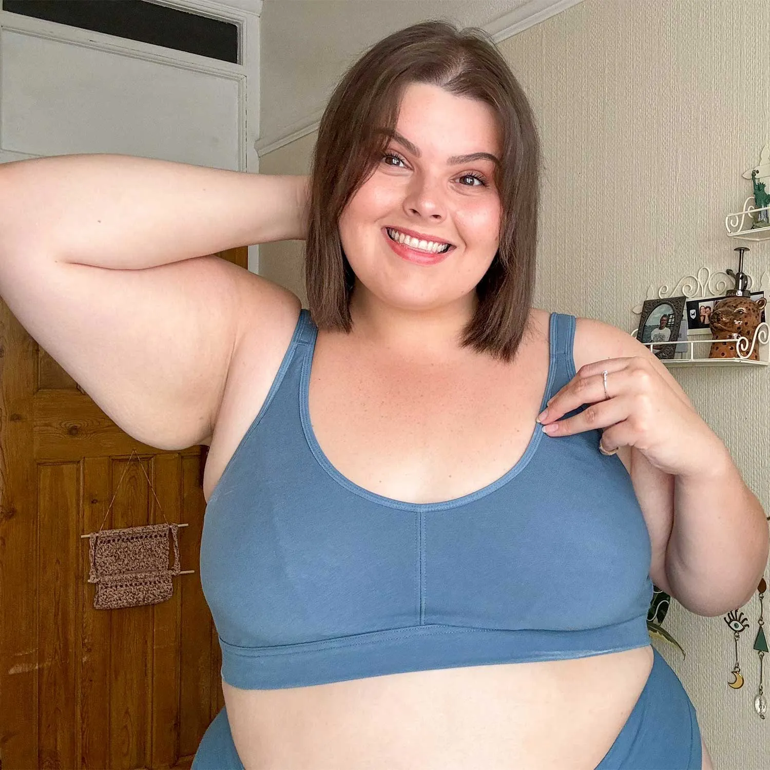 Organic Cotton Bra - Denim sold by Snag Tights product image thumbnail 2