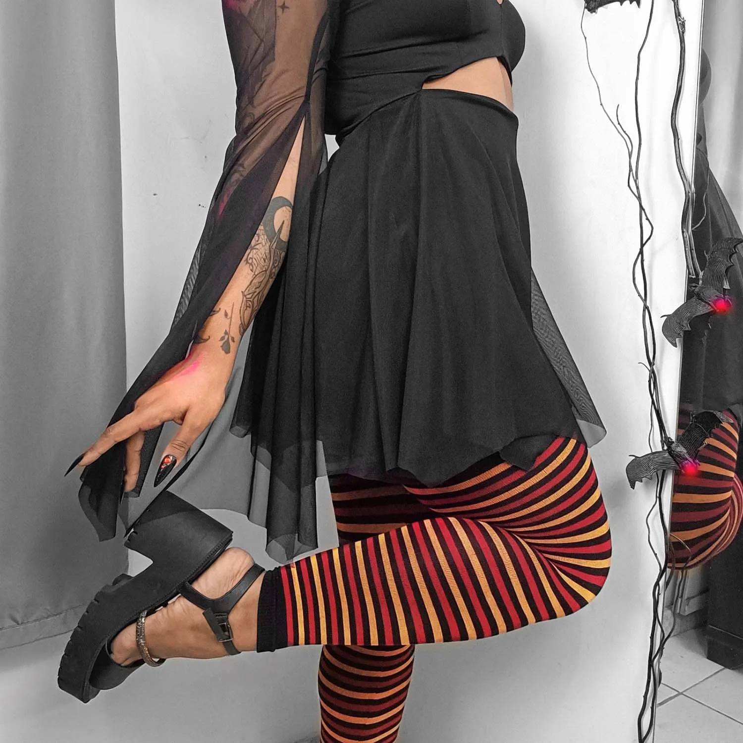 Cinnabar Footless Tights - Arctinae sold by Snag Tights product image thumbnail 3