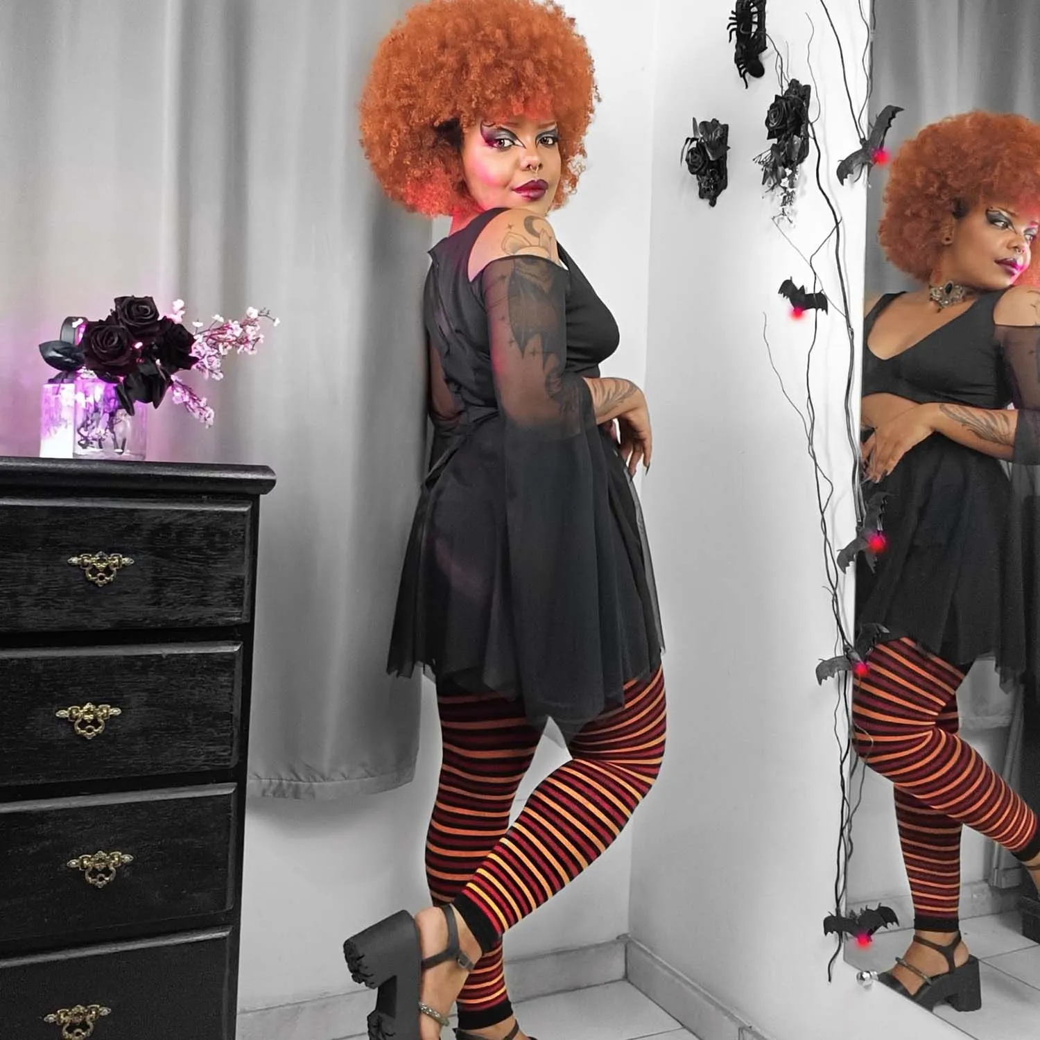 Cinnabar Footless Tights - Arctinae sold by Snag Tights product image thumbnail 5