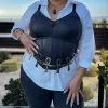 Siren Faux Leather Bustier sold by Snag Tights