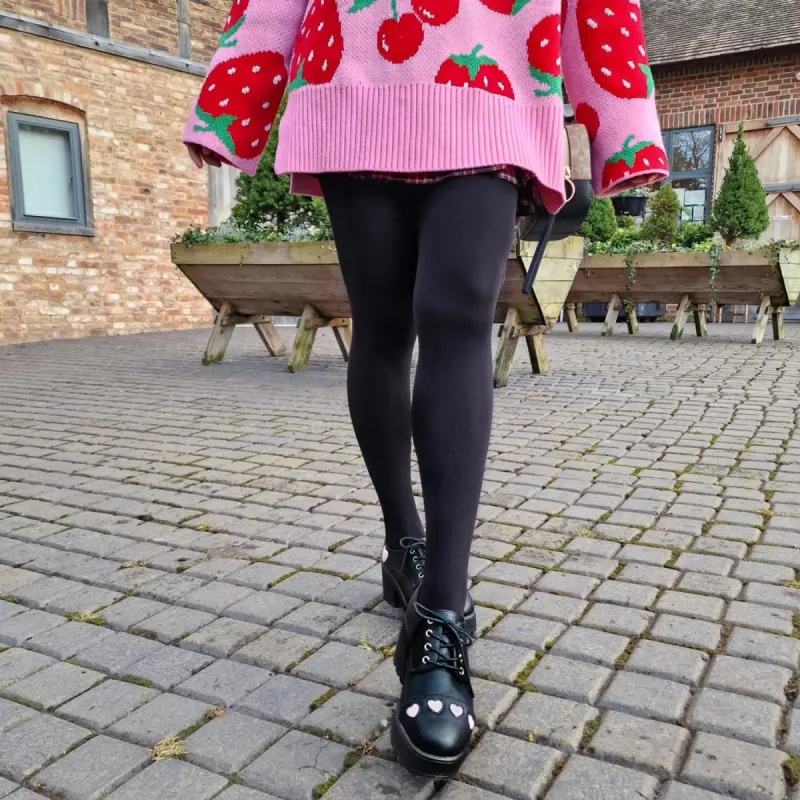 Opaque 80 Den Castor Oil Tights - Black sold by Snag Tights