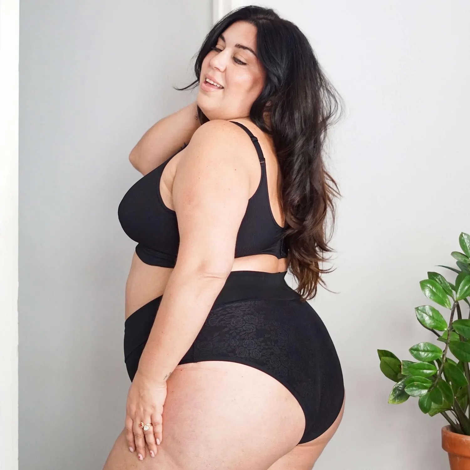 Organic Cotton Lacey Full Brief Panties sold by Snag Tights product image thumbnail 4