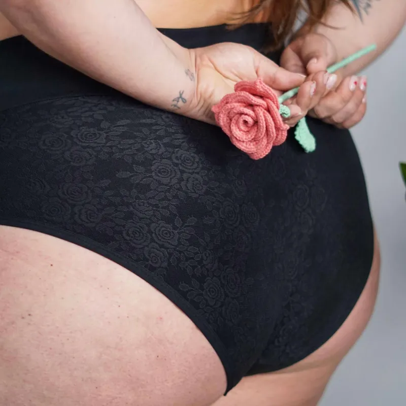 Organic Cotton Lacey Full Brief Panties sold by Snag Tights