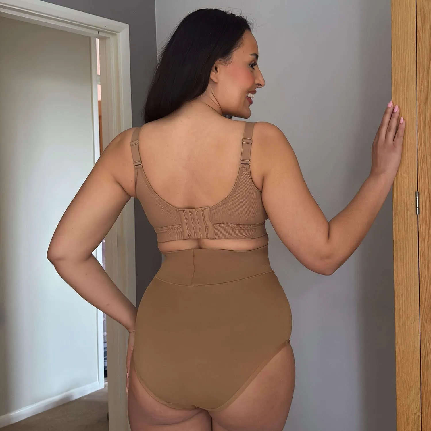 Organic Cotton Super High Waist Panties - Caramel sold by Snag Tights product image thumbnail 2