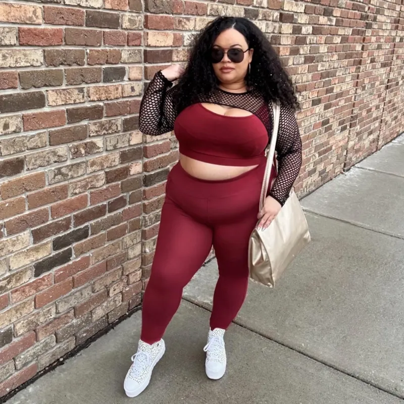 Fishnet Top - Alanis - Wine made by Snag Tights