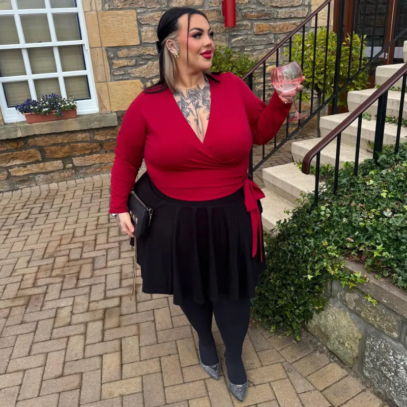 Organic Cotton Wrap Top - Pirouette sold by Snag Tights