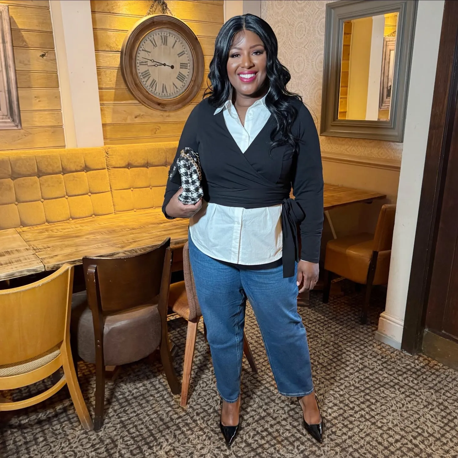 Organic Cotton Wrap Top - Black sold by Snag Tights product image thumbnail 5