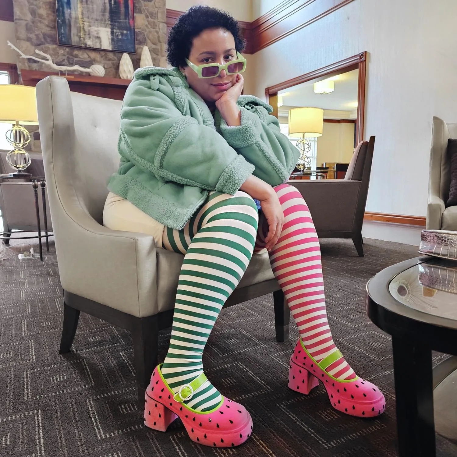 Duo Tights - Sweet Pea sold by Snag Tights product image thumbnail 2