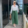 Ottoman Wide Leg Tailored Trousers - Petit Pois sold by Snag Tights