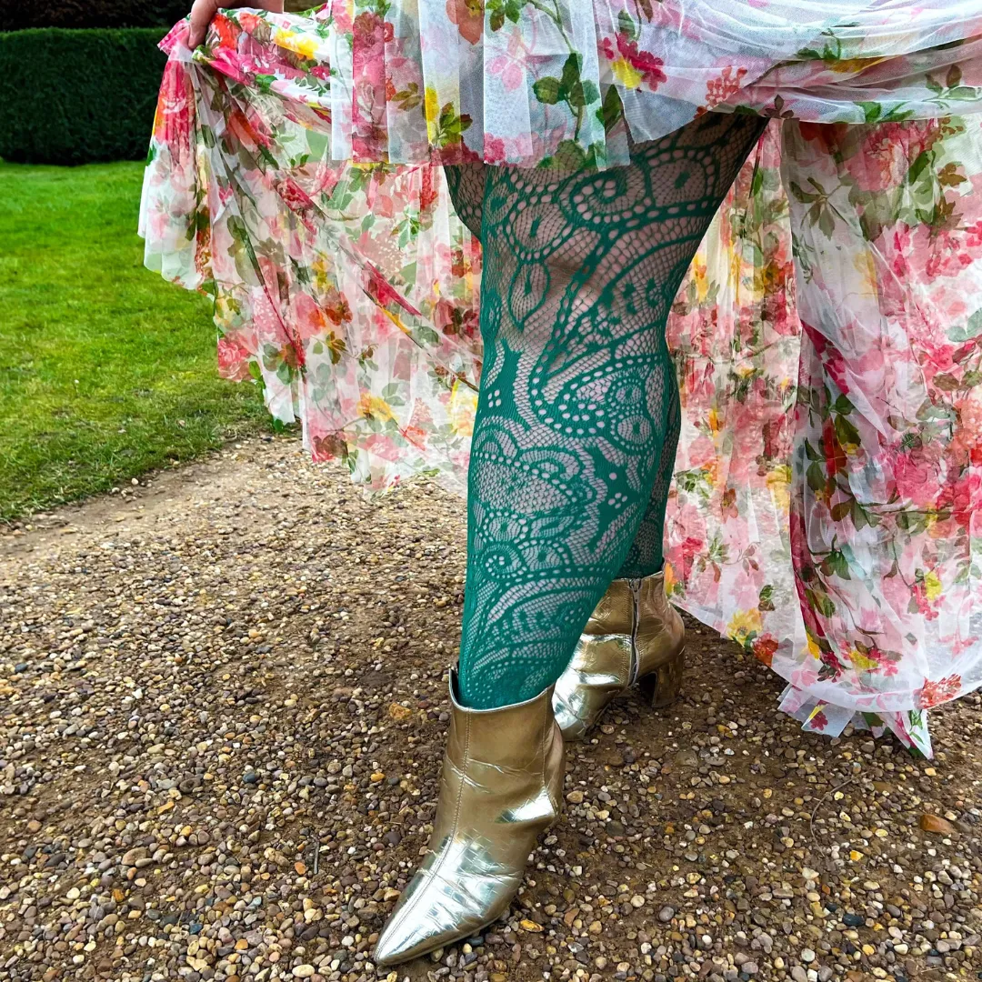 Botanical Fishnets - Foliage sold by Snag Tights product image thumbnail 4