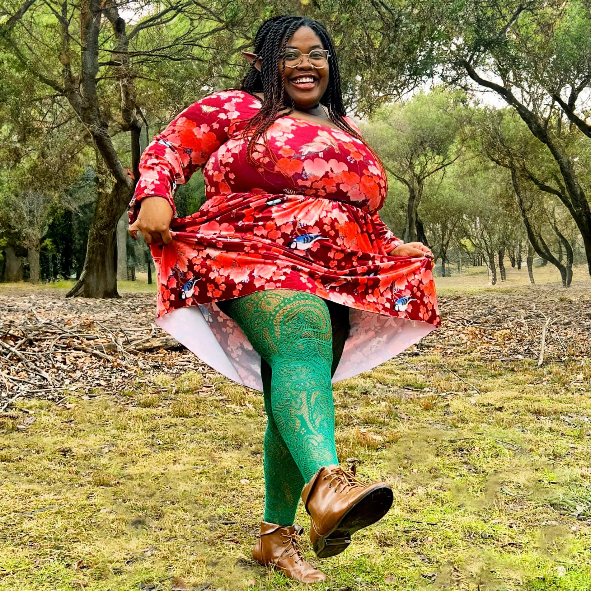 Botanical Fishnets - Foliage sold by Snag Tights product image thumbnail 5