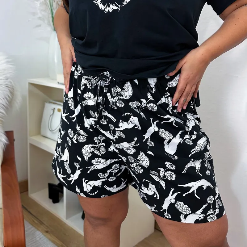 Organic Cotton PJ Shorts - Catnap sold by Snag Tights