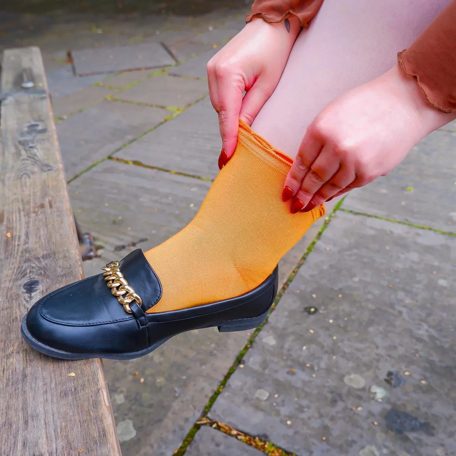 Bamboo Ankle Socks - Starfish sold by Snag Tights product image thumbnail 3