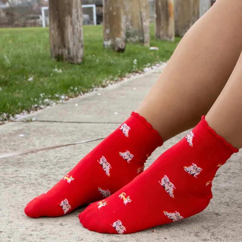 Bamboo Ankle Socks - Woof sold by Snag Tights
