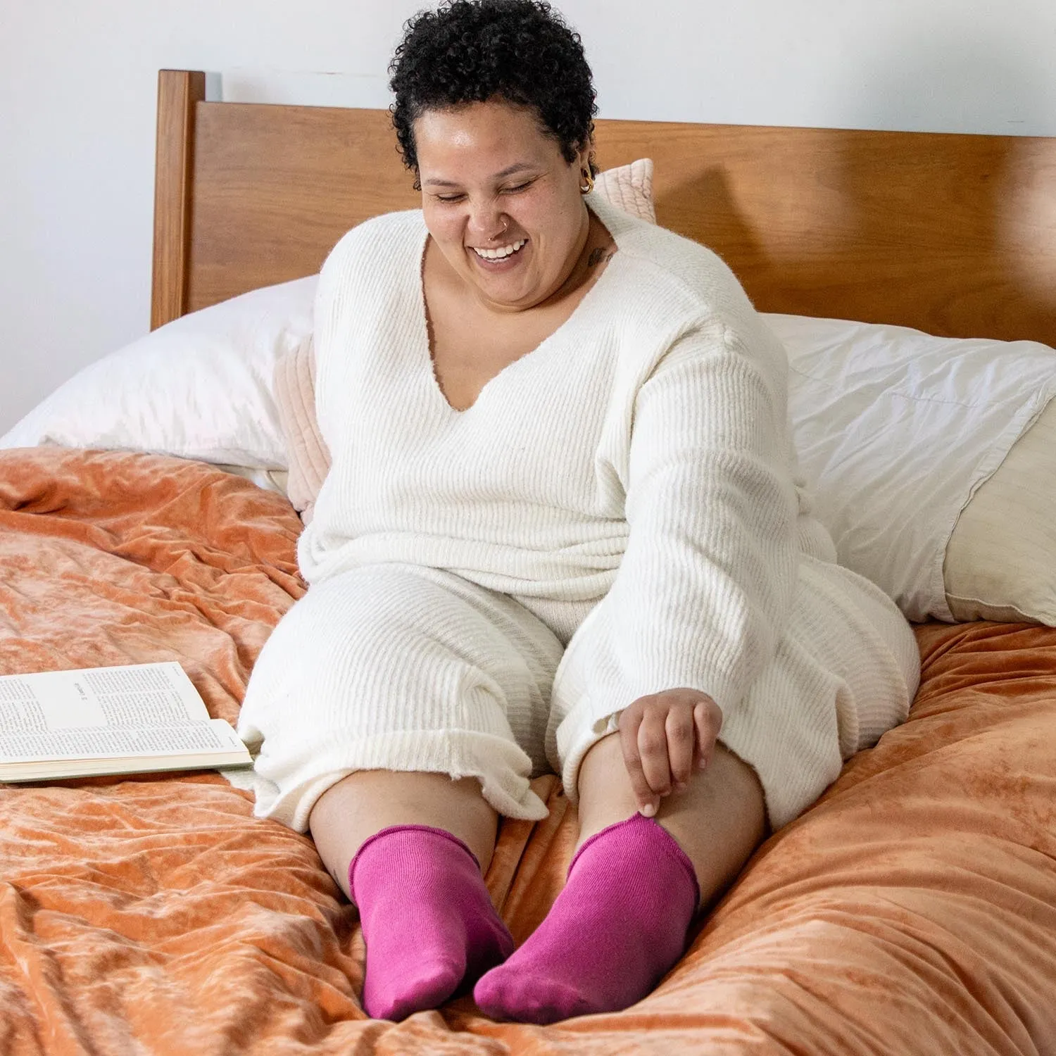 Bamboo Ankle Socks - Hibiscus sold by Snag Tights product image thumbnail 3