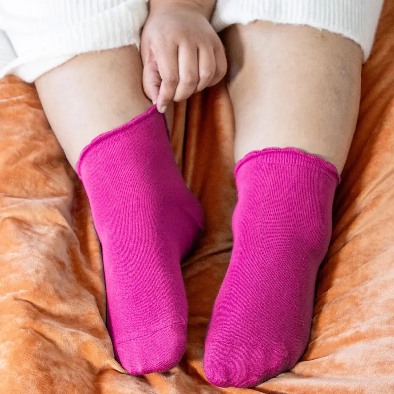 Bamboo Ankle Socks - Hibiscus sold by Snag Tights