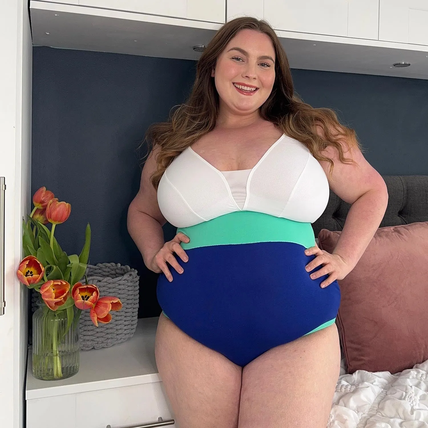 Organic Cotton Super High Waist Duo Knickers - Arabesque & Mint sold by Snag Tights product image thumbnail 5