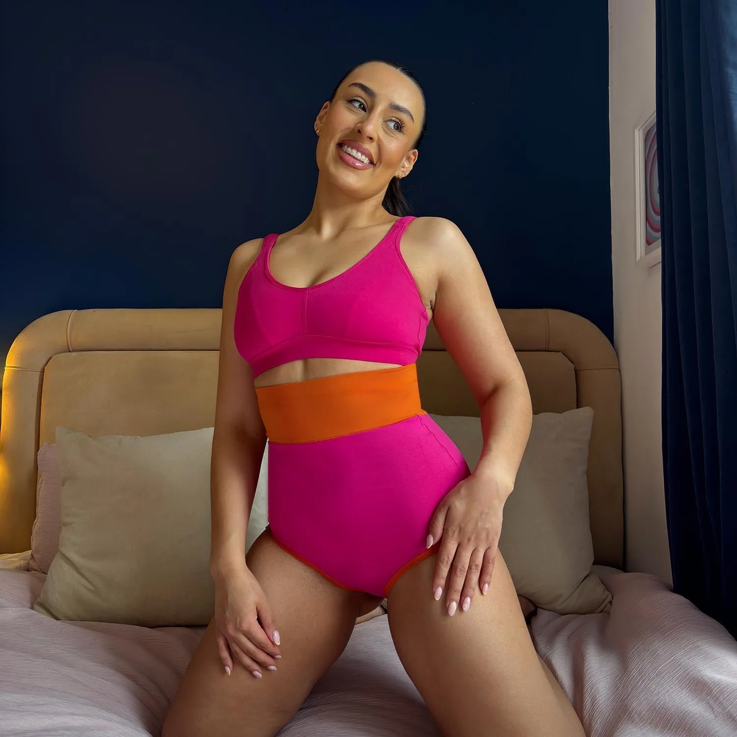 Organic Cotton Super High Waist Duo Knickers - Barbara & Papaya sold by Snag Tights product image thumbnail 3