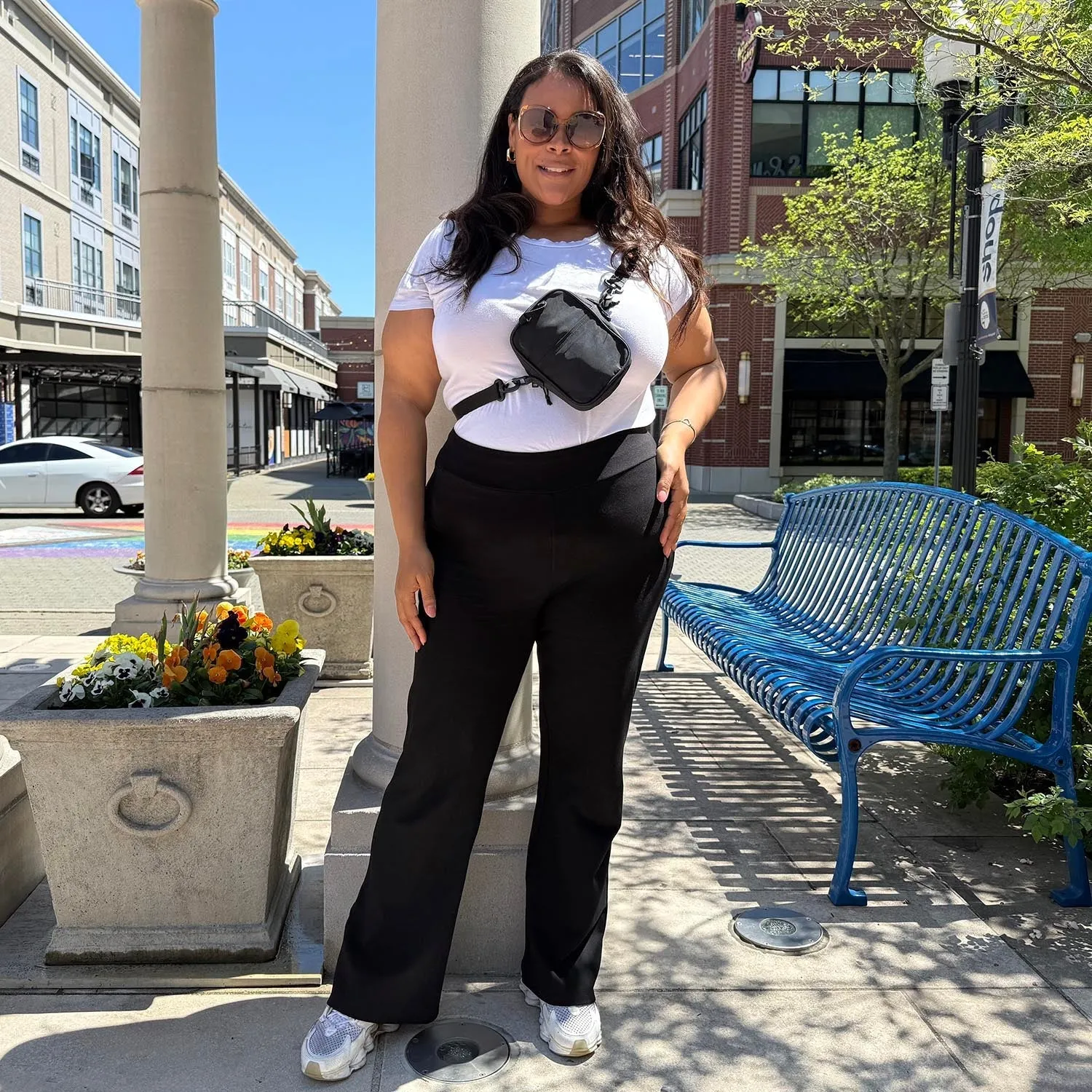 Squat-Proof Kick Flare Leggings - Black sold by Snag Tights product image thumbnail 5