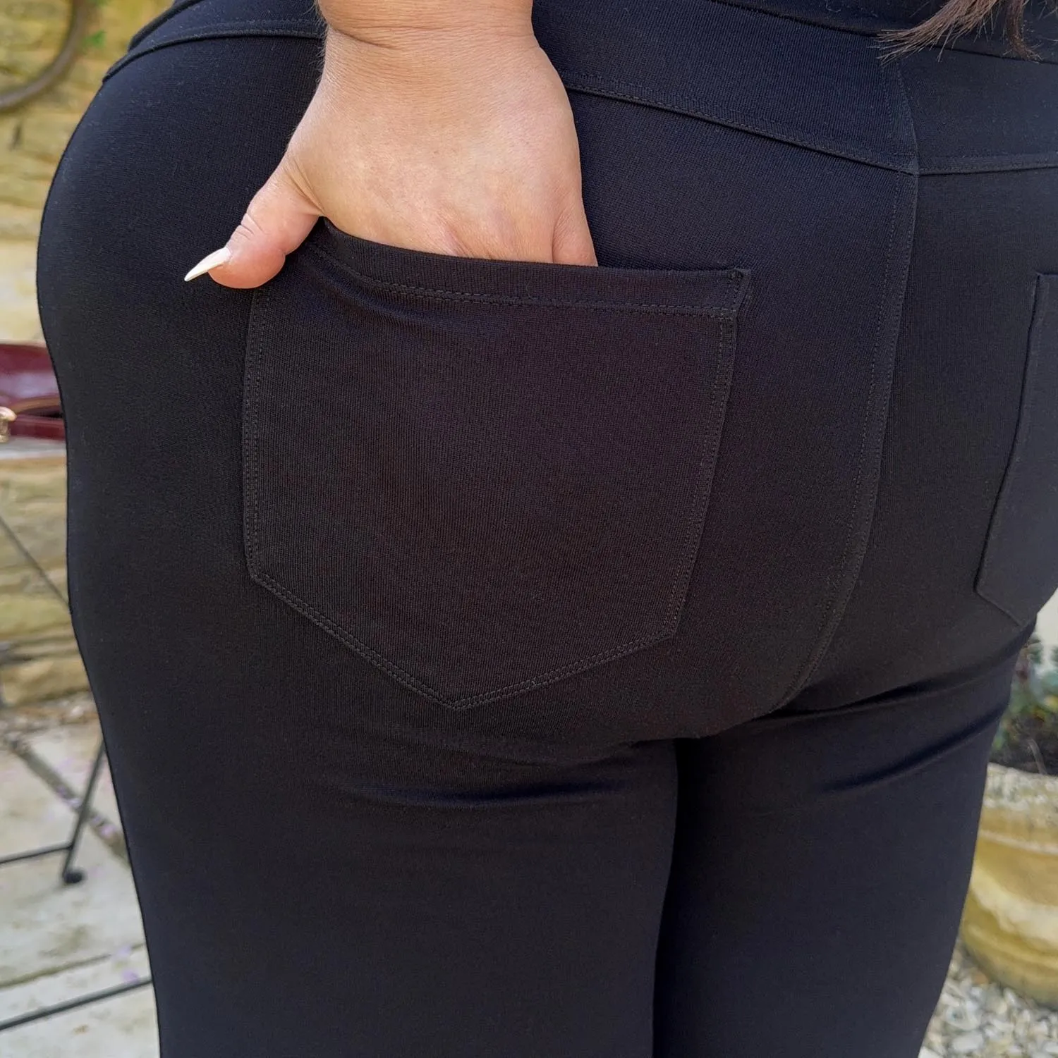 Squat-Proof Capri Leggings - Black sold by Snag Tights product image thumbnail 5