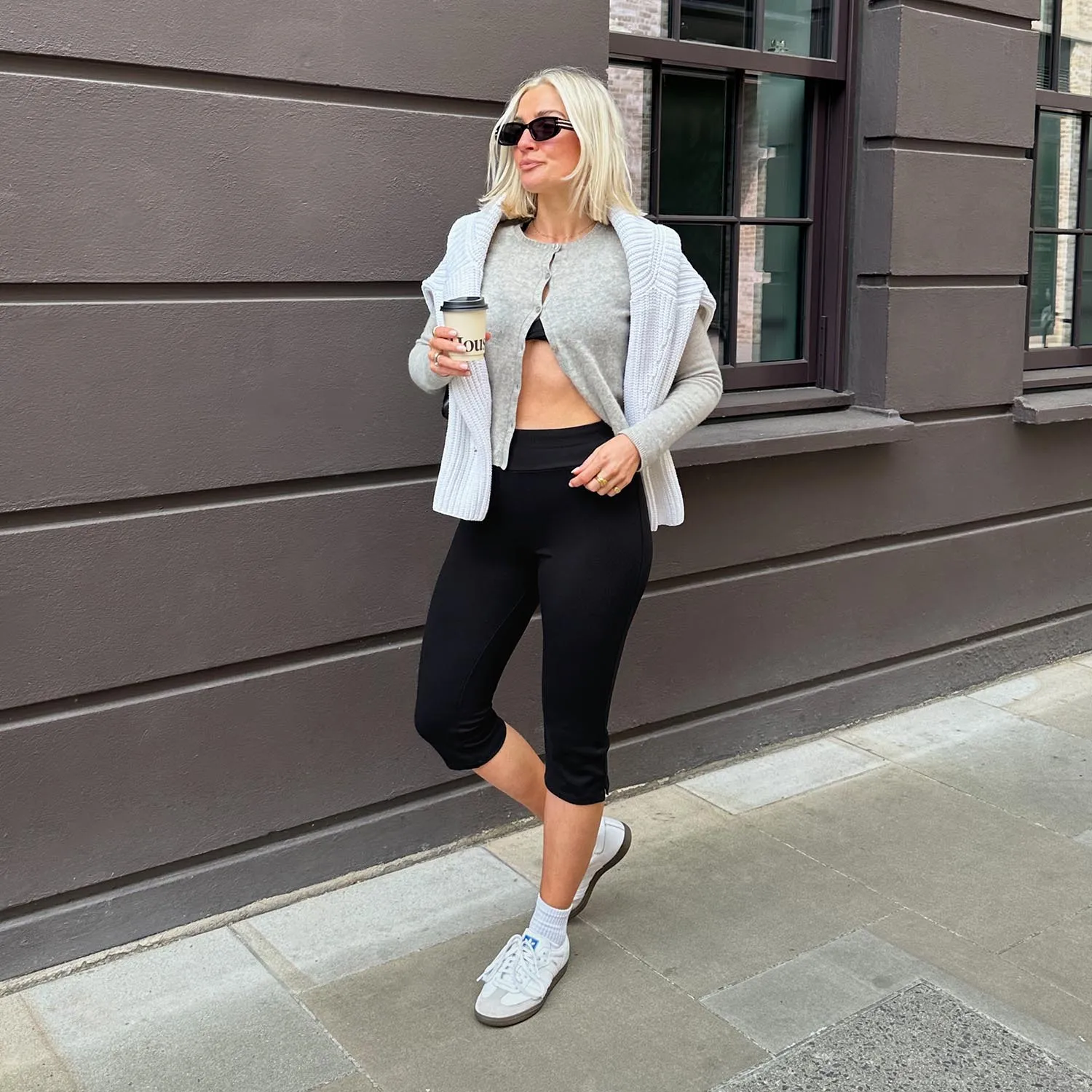 Squat-Proof Capri Leggings - Black sold by Snag Tights product image thumbnail 3