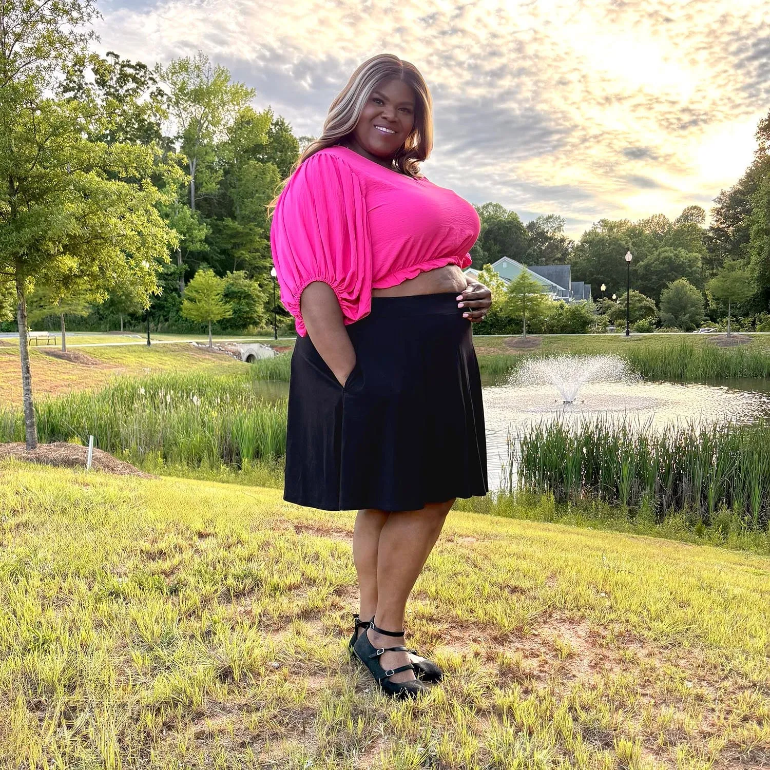 Petal Pleated Skort - Black sold by Snag Tights product image thumbnail 4