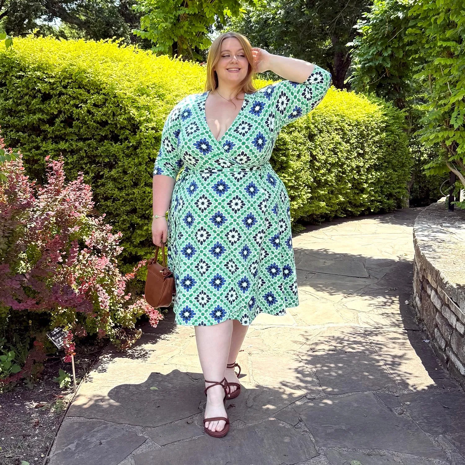 Wrap Dress - Blue Pearl sold by Snag Tights product image thumbnail 2