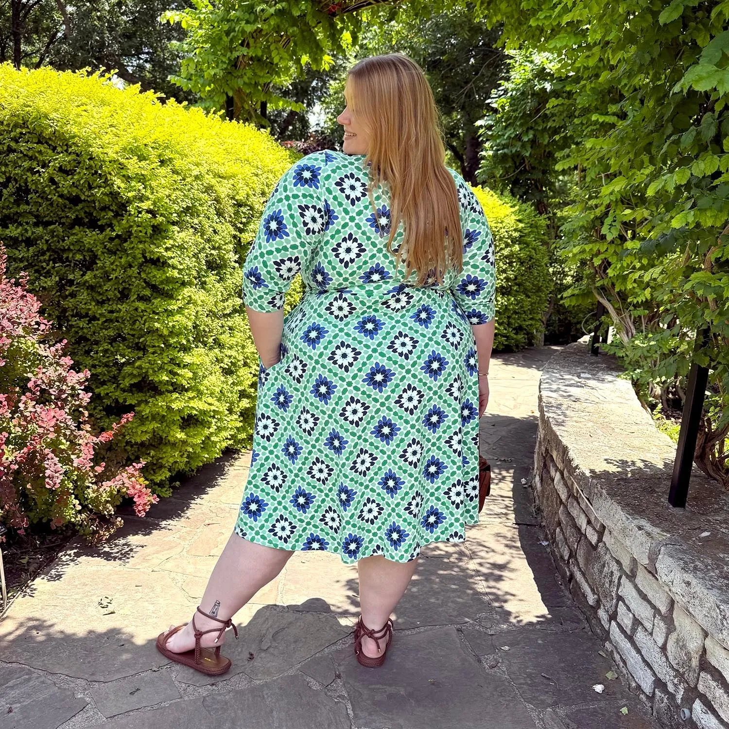 Wrap Dress - Blue Pearl sold by Snag Tights product image thumbnail 5