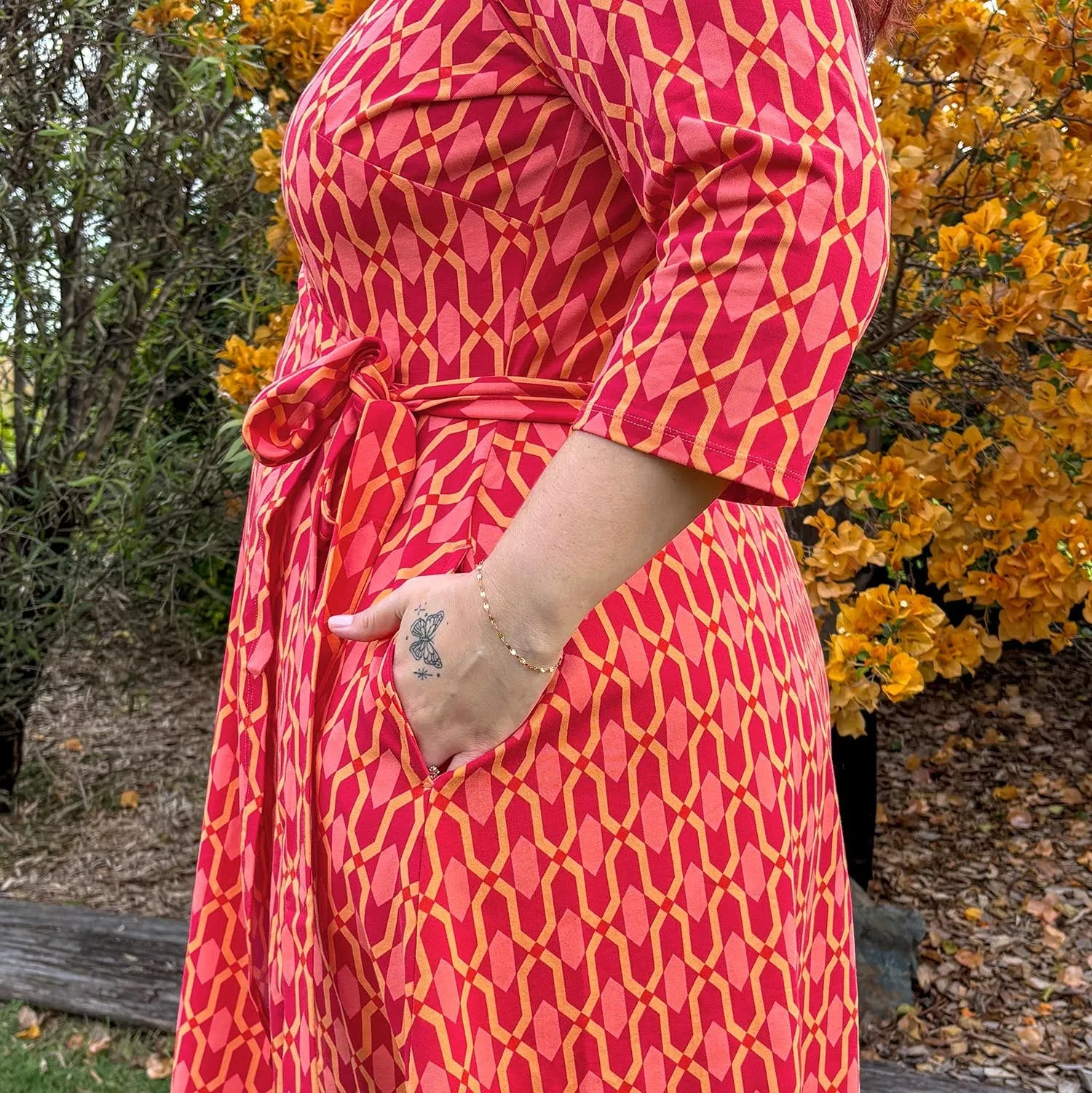 Wrap Dress - Red City sold by Snag Tights product image thumbnail 5