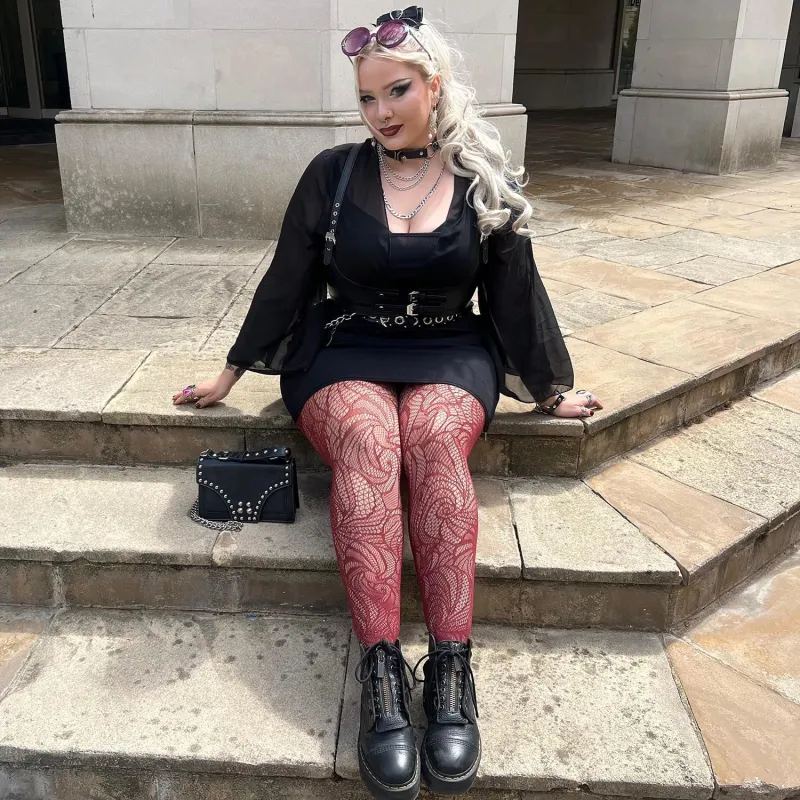 Thighs The Limit Fishnets - Timewarp - Roast sold by Snag Tights