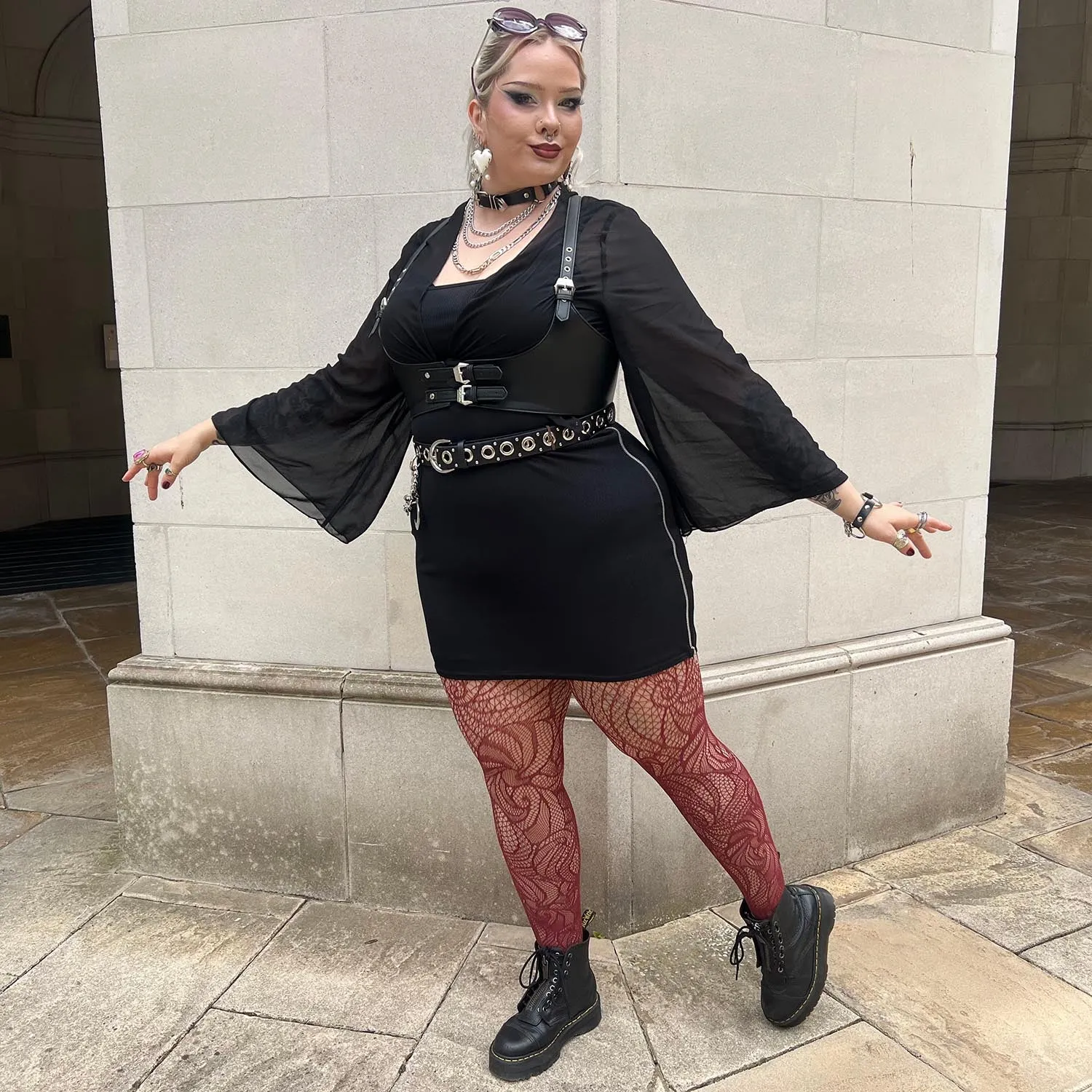 Thighs The Limit Fishnets - Timewarp - Roast sold by Snag Tights product image thumbnail 4