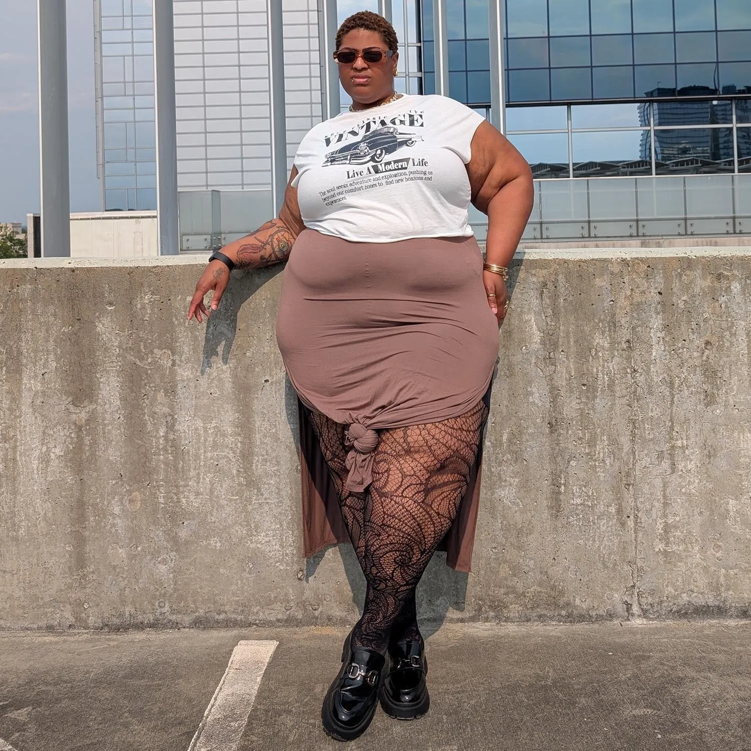 Thighs The Limit Fishnets - Timewarp - Black sold by Snag Tights product image thumbnail 5