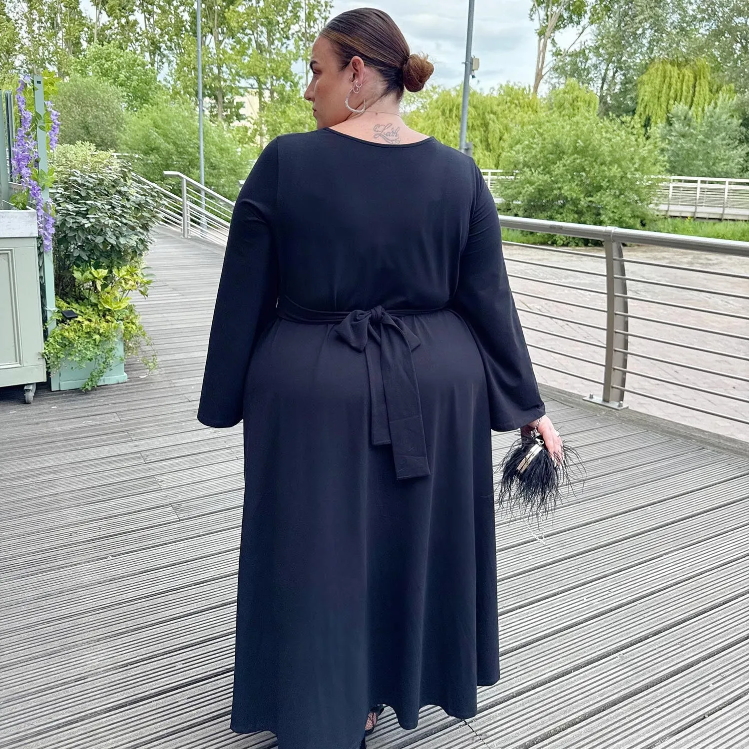 Midaxi Bell Sleeve Dress - Black sold by Snag Tights product image thumbnail 5