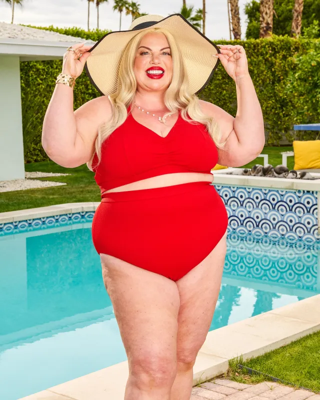 Tidelands Bikini Top - Red sold by Snag Tights