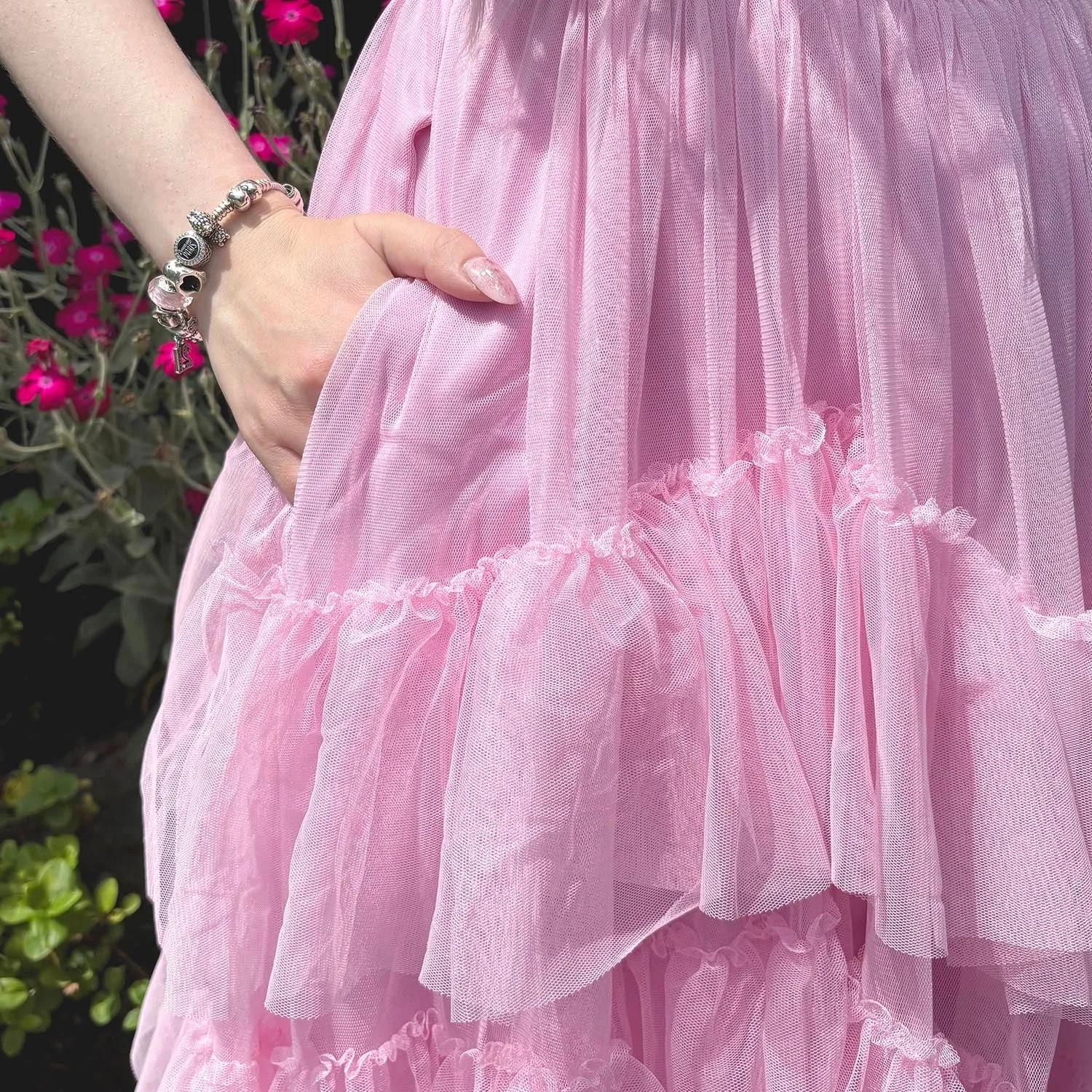 Tee Mesh Dress - Pink Frosting sold by Snag Tights product image thumbnail 2