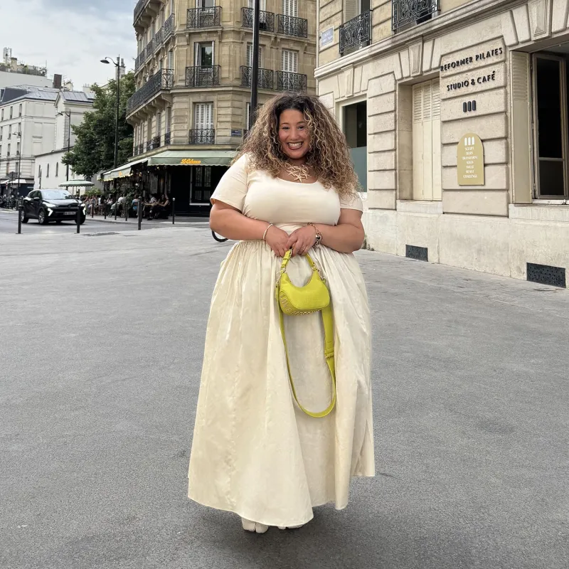 Midaxi Tee Poplin Dress - Oatmeal sold by Snag Tights