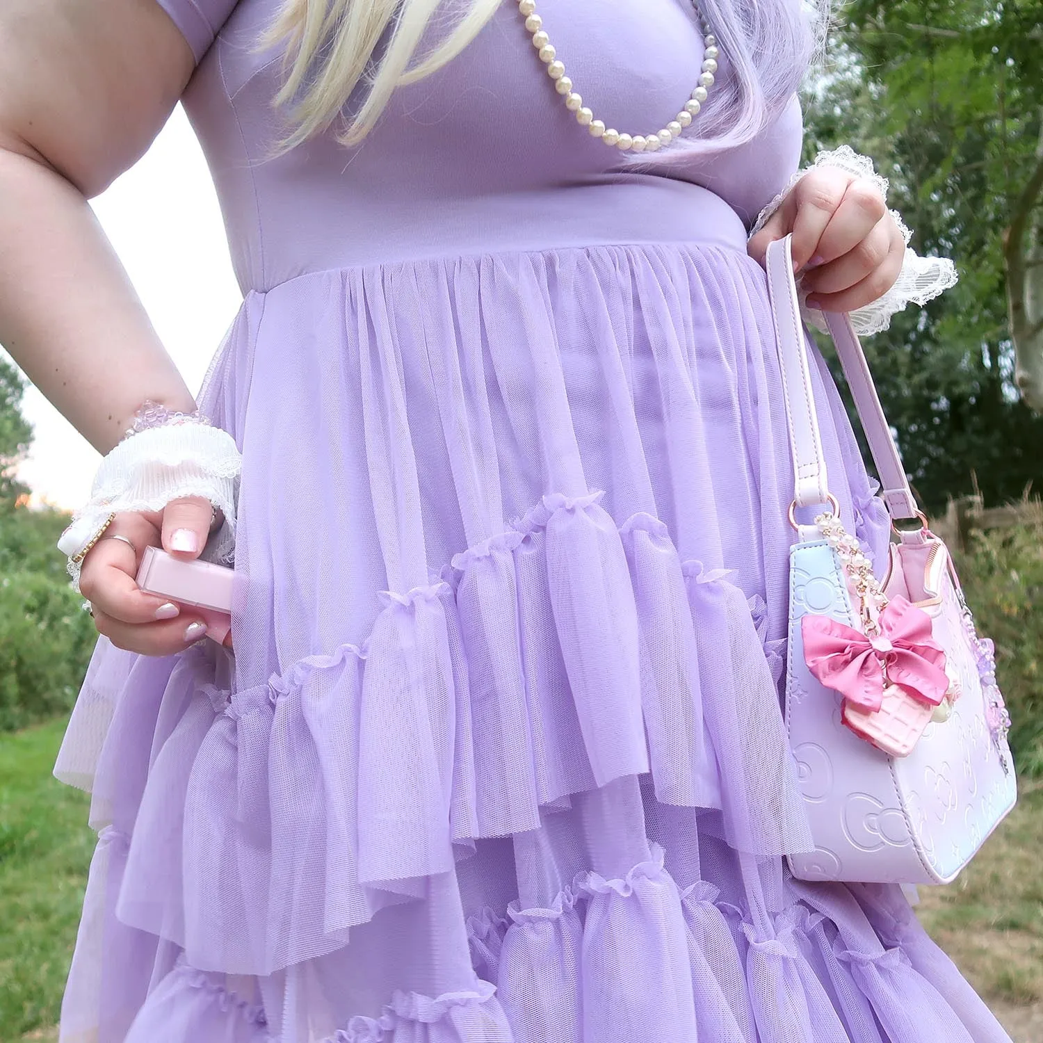 Tee Mesh Dress - Lavender Fields sold by Snag Tights product image thumbnail 5